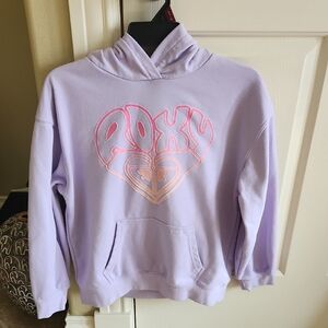 Roxy Lavender Hoodie with Pink and Peach Ombre Logo